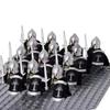 13Pcs Mini Gondor Battle Spearman Body Gurad Infantry VS Roman Solider Eomer Rohan Warriorr Figures Blocks Set Toys for Kids