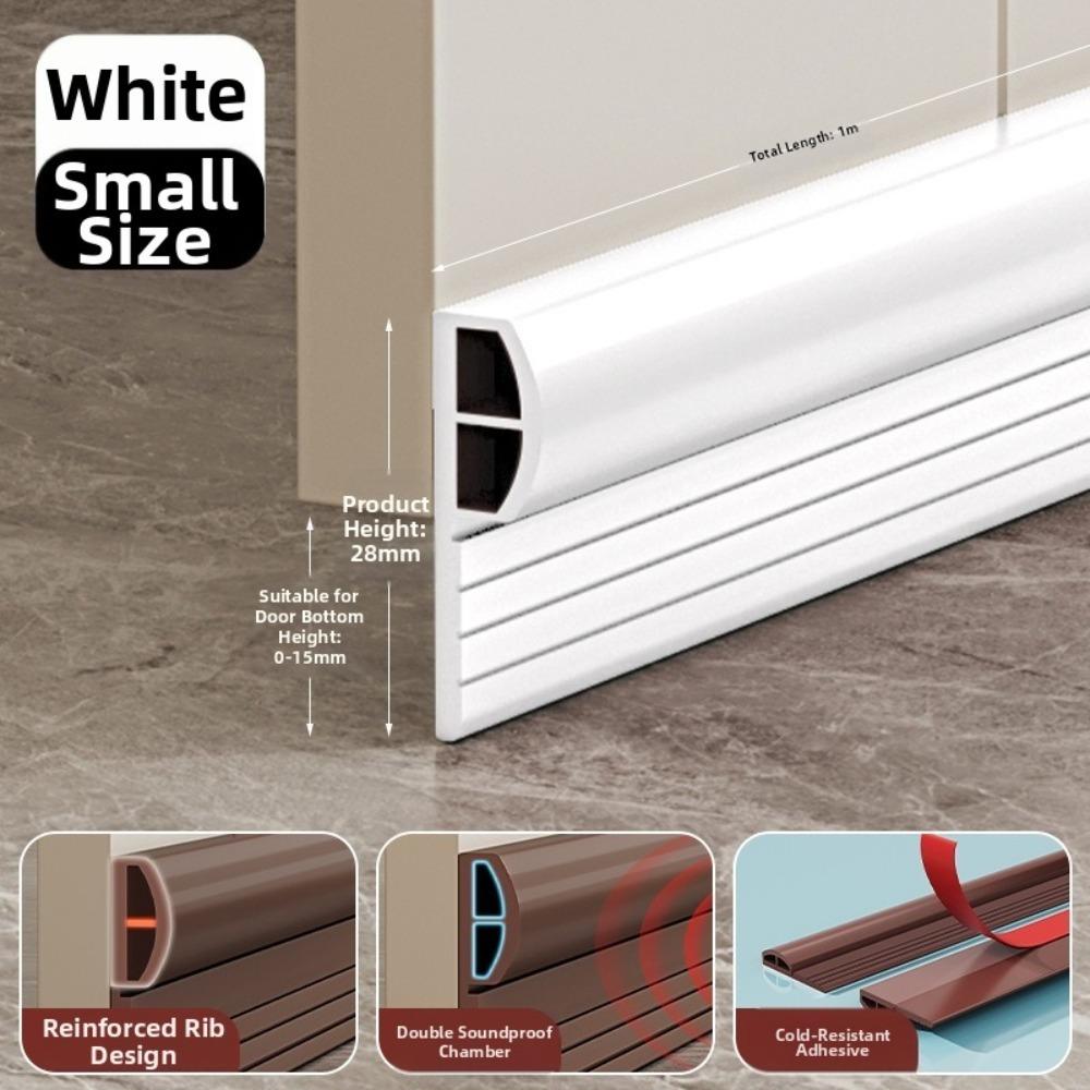 Self Adhesive Door Bottom Seal TPE Door Sweep Flexible Gap Filler  Indoor Use