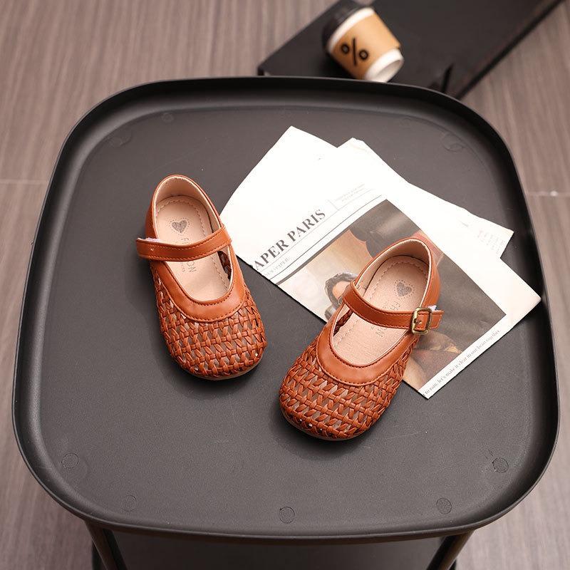 Little Girls Kids Princess Style Hollow Out Closed Toe Soft Sole Summer Sandals