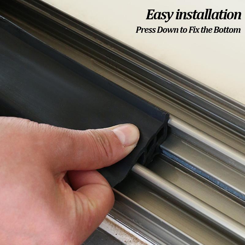 1m Aluminum Alloy Window Edge Water Deflector Sealing Strip Balcony Water Blocking Bar Sliding Window Windproof Waterproof Board