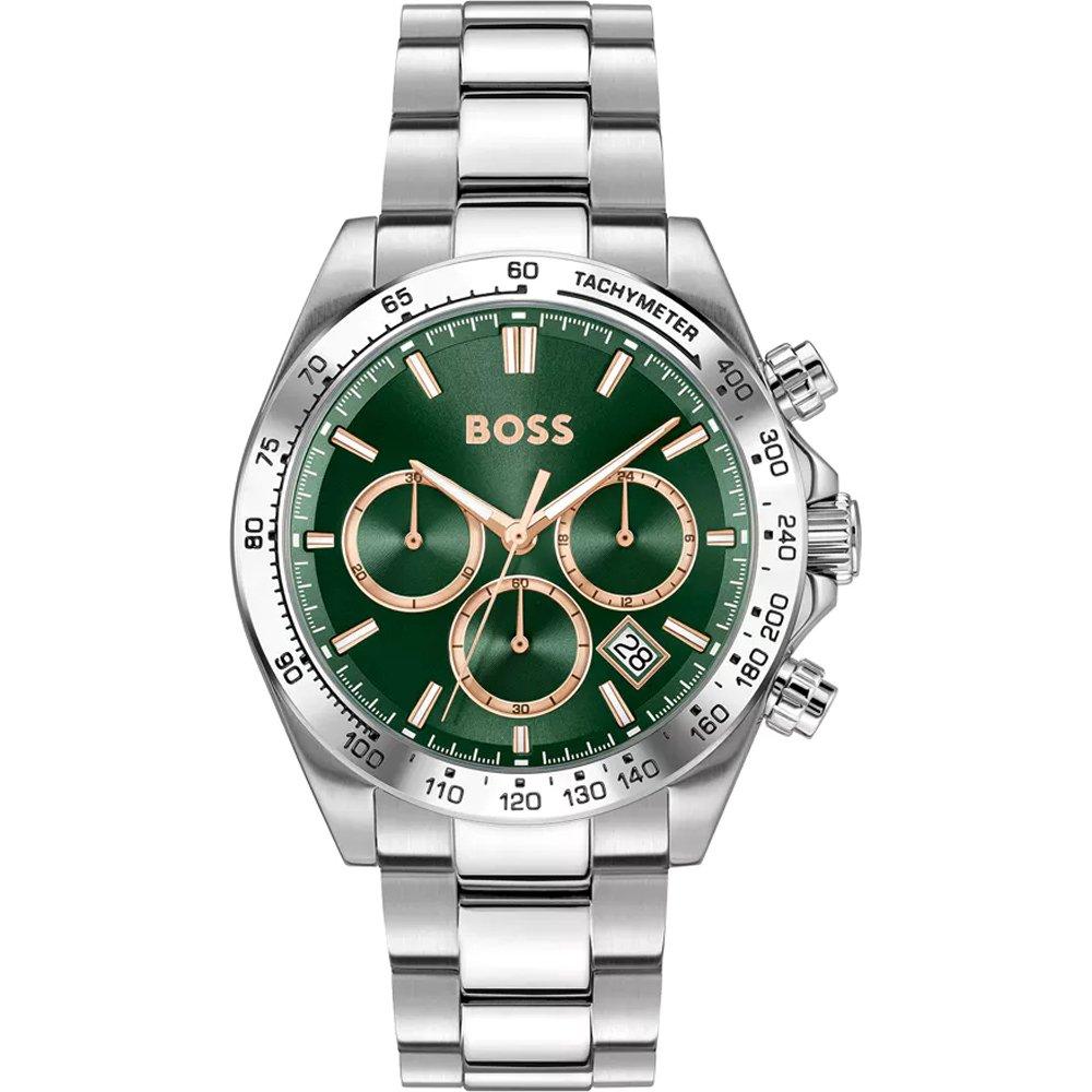 BOSS Hero 2.0 Green Dial Silver Stainless Steel Men's Quartz Watch 1514268
