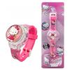 Hello Kitty Otočný flip kryt Lehký hudební hodinky Pro děti Interaktivní Decora