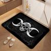 Dark Gothic Pentacle Ruby Accents Patterned Rug Nonslip Thick Carpet For Living Room Bedroom Hallway Home Decor Birthday Gift