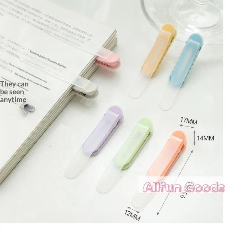 [TG835]Transparent Automatic Page Following Bookmark Clip Reusable Soft Touch Portable Reading Marker