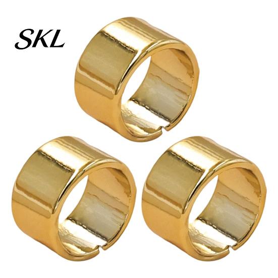 Non-slip Scarf Ring 3Pcs Minimalist Round Rings, Golden Plastic Slide Women Simple Holders for Neckerchiefs Shawls Shirts Electroplated