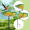 Bird Bath Bowl Outdoor Bird Feeder Sturdy Decorative Pattern with Stake for Yard Backyard Lawn Garden Decoration
