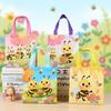 10Pcs Reusable Non-Woven Handbags Waterproof Flower Shopping Tote Bag  Kids Birthday Party