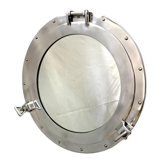 Nautical Porthole Mirror Chrome Ship Style, 30.48 Cm Coastal Decor Bathroom Vanity Mirror Entryway Hall Accent Unique Gift