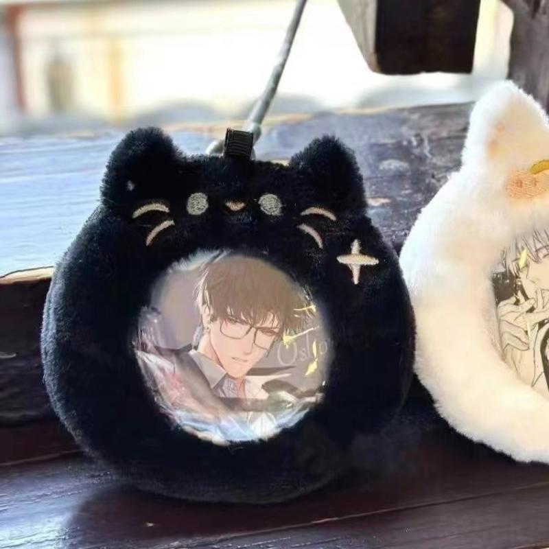 Cartoon Card Holder Keychain Cute Idol Photocard Display Pendant Kpop Photo Card Sleeve Protective Case Kawaii Card Cover