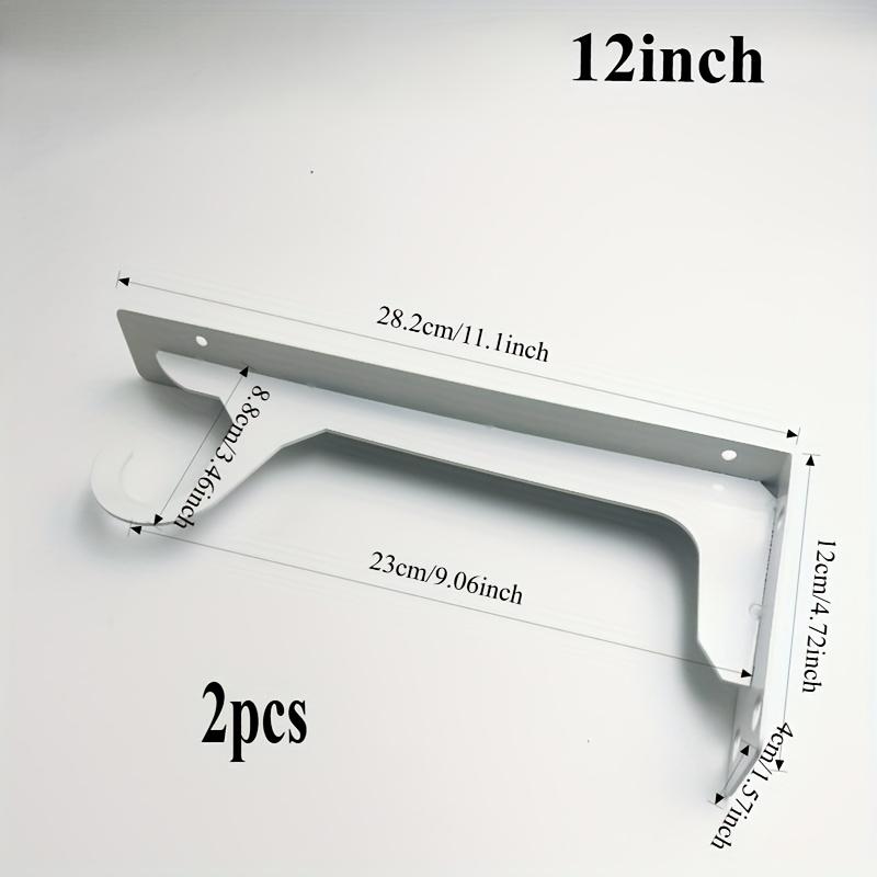 2-Pack Heavy-Duty Cold-Rolled Steel Triangle Brackets, Industrial Wall-Mounted Support for Coat Rack, TV Stand & Storage Display