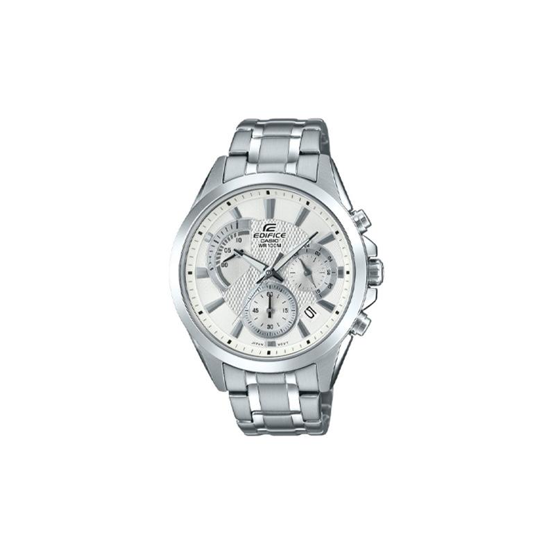 

Casio EDIFICE series trend quartz movement stainless steel strap Japanese and Korean watch men s watch white dial EFV-580D-7AVU белый