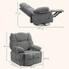 Recliner with Massage Function, Reclining Function, Swivel Massage Chair, 4 Side Pockets and Remote Control, Dark Gray