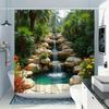 Rainforest Waterfall Shower Curtain - Multi-Style Bath Decor, Perfect for Those Who Love Nature-Inspired and Practical Designs