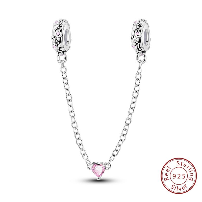 Girl New Stars Safety Chain Clip Charms Metal Key Locks Pendent Fit Original Bracelets Make Your Own Festival Accessory Elegant Fashion Beautiful