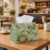 1pc Vintage Botanical Classic Tissue Box | Durable, Bird Flower Oriental Suitable for Living Room Accent, Bedroom Decor, Encouragement Gifts, Workplac