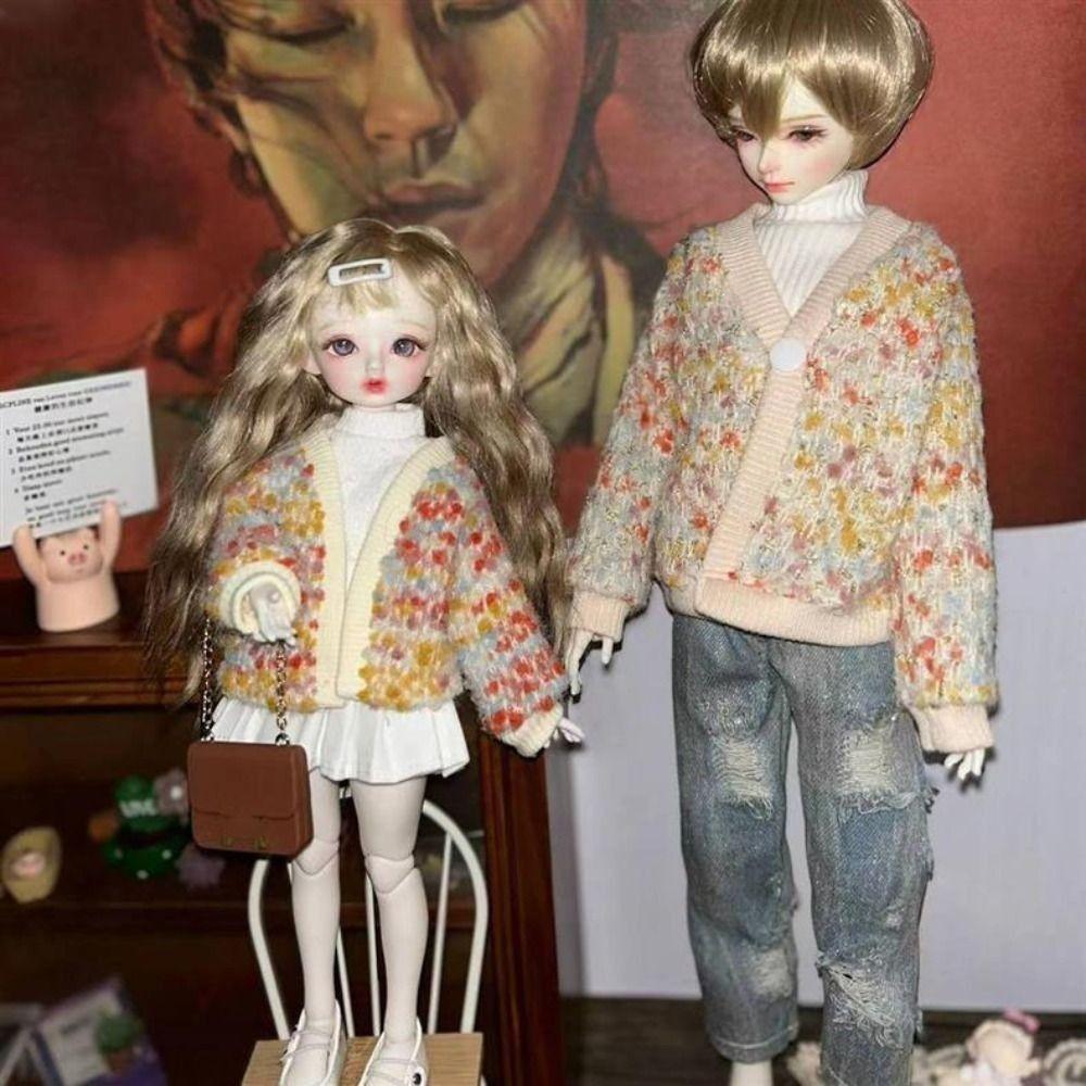 Elegant Knitted Cardigans Tops Cute Doll Jeans Pants for 1/4 1/6 BJD 30/45cm Dolls Doll Clothes