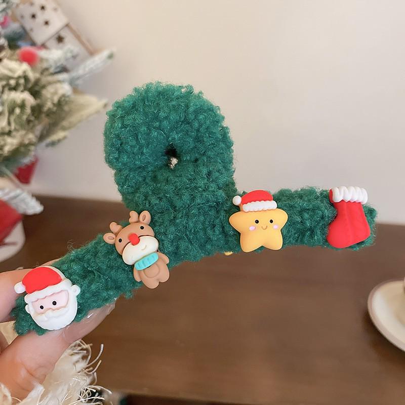 

Festive Reindeer Santa Hair Clip: Retro, Versatile Winter Accessory for Women