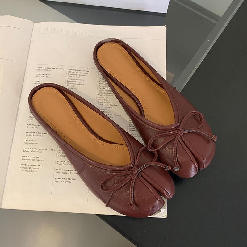 Fashion Fashion Butterfly-Knot Ladies Flats Slippers Shoes Female Shallow Footwear Strange Toe Women Flats Slippers Mules Shoes