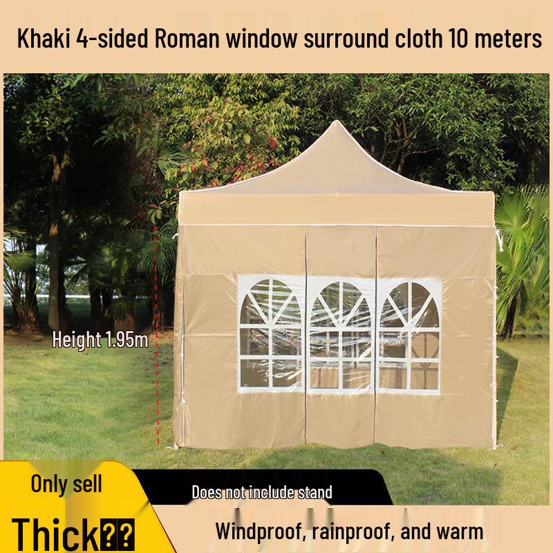 Transparent Tent Side Panel: Windproof & Waterproof Outdoor Canopy Enclosure with Thick Fabric and Durable Edging