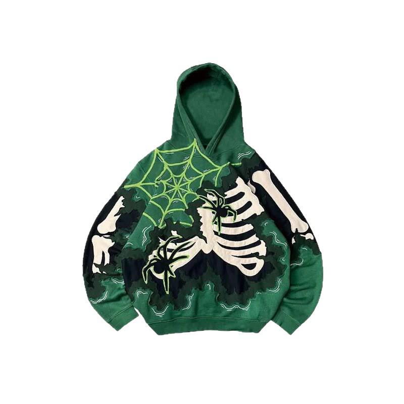 American Retro Skull 3D Printed Hooded Sweatshirt