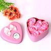 Valentine's Day Heart-Shaped Rose Soap Flower Gift Box for Girlfriend - Creative Souvenir