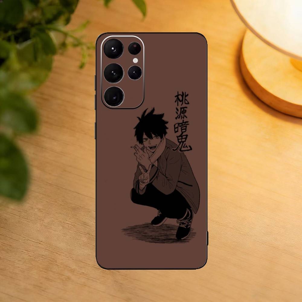 TOUGEN ANKI S-Shiki Ichinose Phone Case For Samsung S25,24,23,22,30,21,10,9,Ultra,Plus,Lite Soft Black Case Samsung S25ULTRA