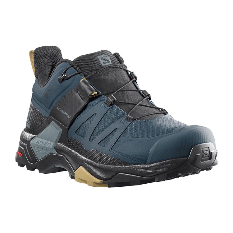 Salomon X Ultra 4 Gore-Tex Comfortable Durable Outdoor Shoes Low Top Men Shoes Black Blue 416230