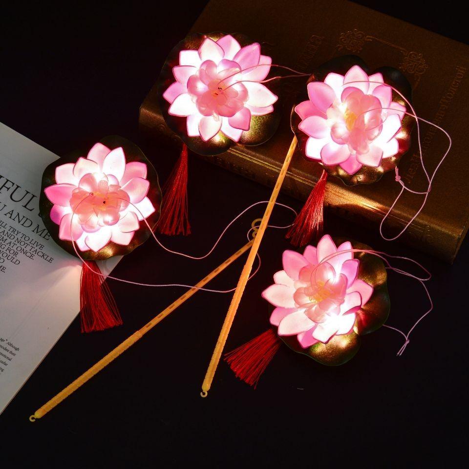New Style Children s Luminous Lotus Lanterns - Ancient Craft Festival Decorations