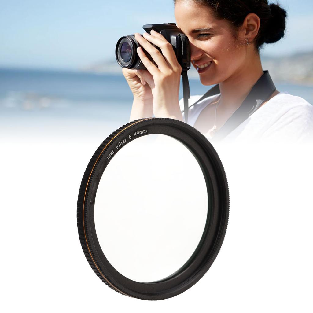 Star Filter 6 Line High Definition Coating Screen Effect Filter for Camera