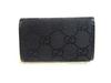 Autentické GUCCI GG černé plátno a kůže 6 Pics Key Chain #a438 Refurbished