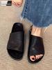 Women Summer Thick Bottom Outside Daily Casual Slippers Open Toe Versatile Sheepskin Genuine Leather Slippers Size 40 41 42 43
