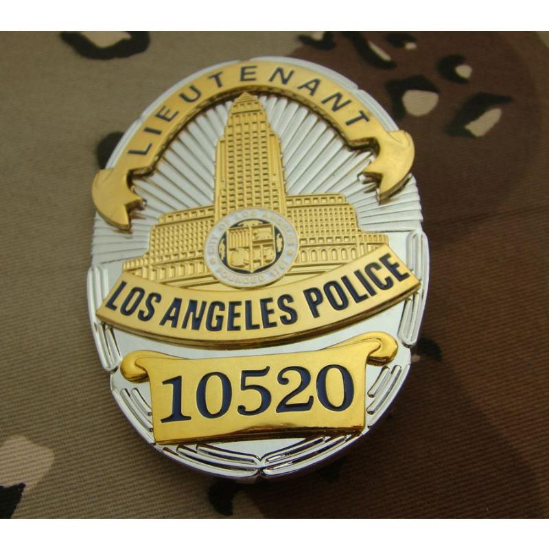 

Американский металлический значок, Значок Лос-Анджелеса LAPD ЛЕЙТЕНАНТ Комбинированная структура Чистая медь