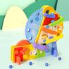Kids Wooden Roller Ferris Wheel Toy With Multicolor Track And Block Set For Gift