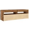TV Stand with LED Lights Rustic Wood Look 120 x 35 x 40 cm Engineered Wood