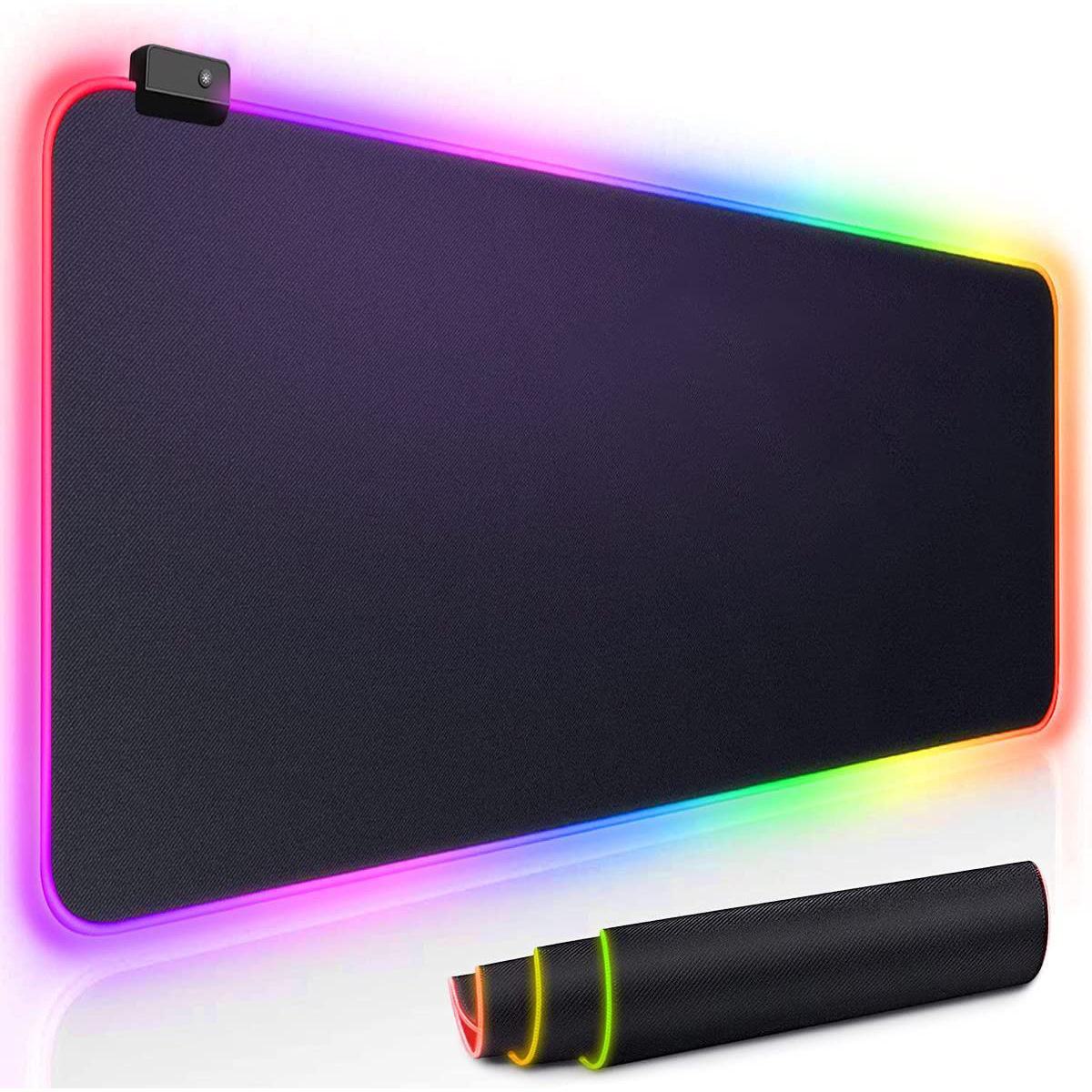 

Игровой коврик для мальчиков с RGB-подсветкой – симпатичный, большой коврик для мыши и клавиатуры для офиса и дома 800*300