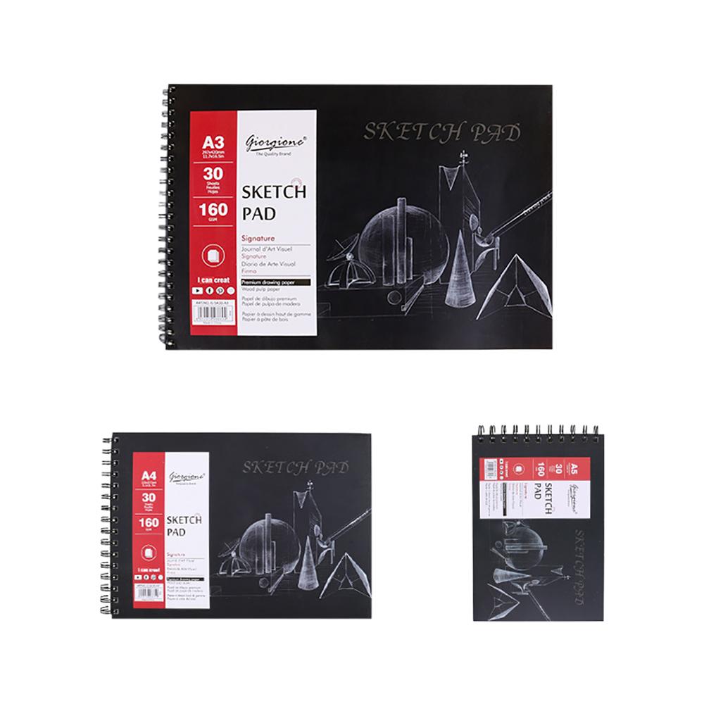 1PCS 30 Sheet A3/A4/A5 Watercolor Sketchbook Paper for Drawing Painting Color Pencil Book School Artist Supplies High Quality