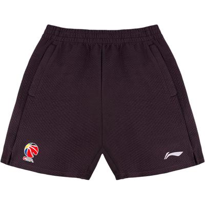Li Ning CBA Summer Breathable Sweat-Absorbing Cotton Loose Basketball Training Shorts Unisex Shorts Purple AKSV833-3