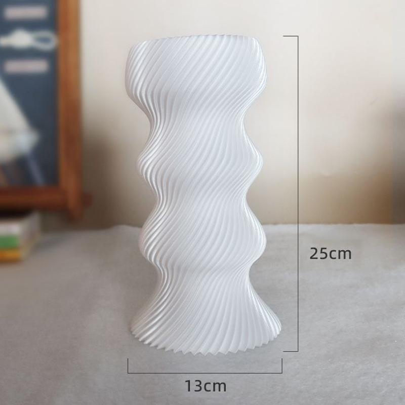 Modern Ins Vases 3D Printed Minimalist Flower Vase Luxury Flower Bottle Aesthetic Flowerpot for Living Room Home Decoration