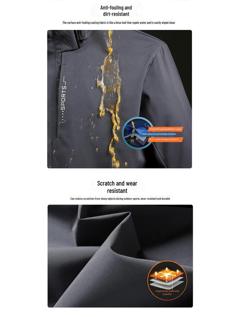 Waterproof Hooded Windbreaker: Lightweight Solid Color Jacket for Hiking, Women's and Men's Windproof Outerwear