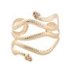 Alloy Spiral Armband Swirl Upper Arm Cuff Armlet Bangle Bracelet Egyptian Costume Accessory for Women Gold Silver Color