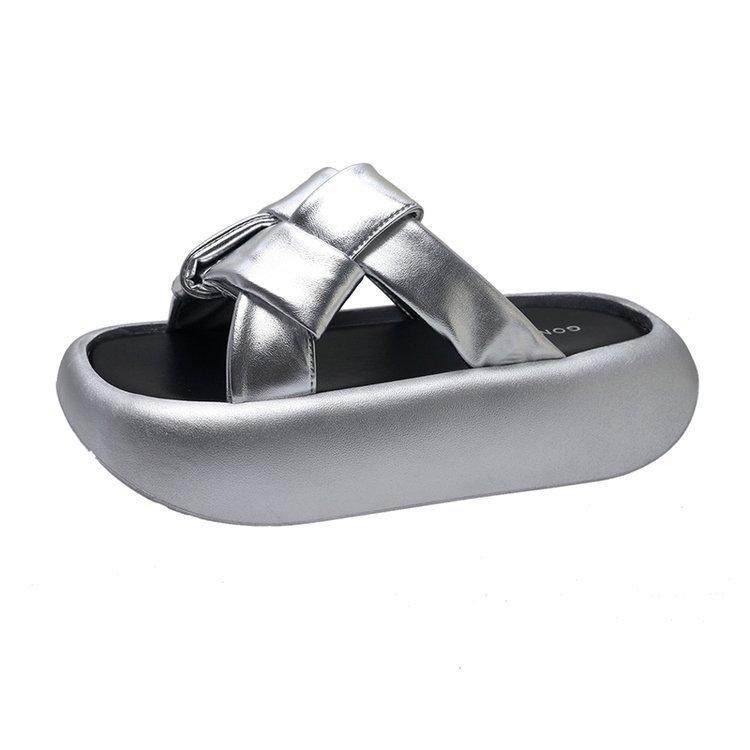 

Fashion Braided sandals for women summer outdoor wear 2025 new thick-soled casual beach sandals platform flip flops 35