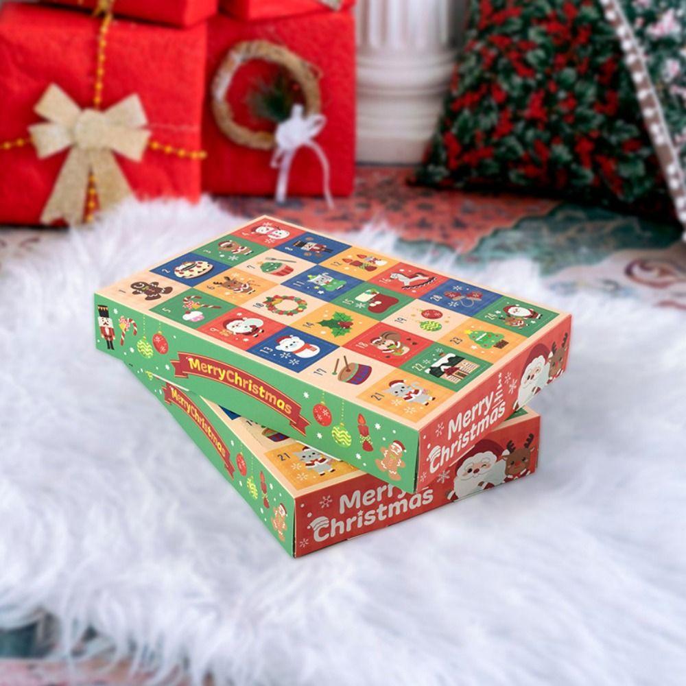 5Pcs Funny Advent Calendar Box Empty Gift Packing Boxes New Christmas Surprise Blind Box
