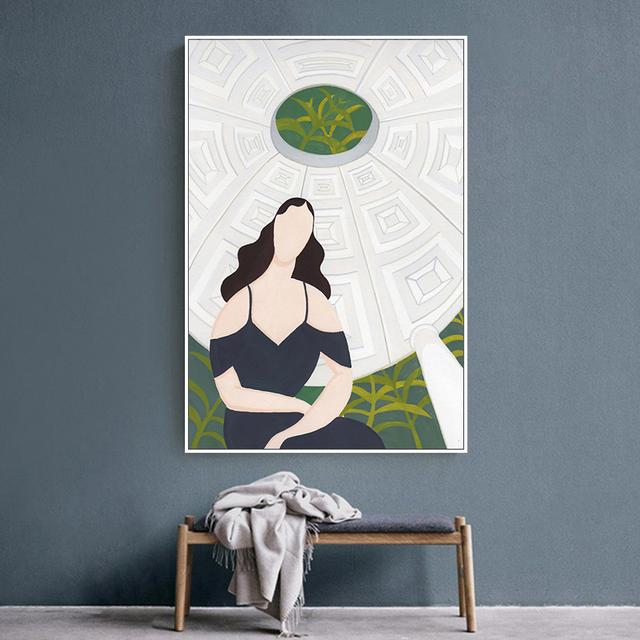 Abstract Woman Art Oil Painting Decorative Illustration Nordic Posters And Prints Wall Art Canvas Mural Pictures In The Room No Frame
