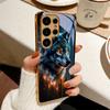 Magic Wolf Spark Electroplated Golden Phone Case For Samsung Note 10 20 A06 A07 A12 A13 A14 A15 A16 A17 A22 A23 A25 Glass Cover