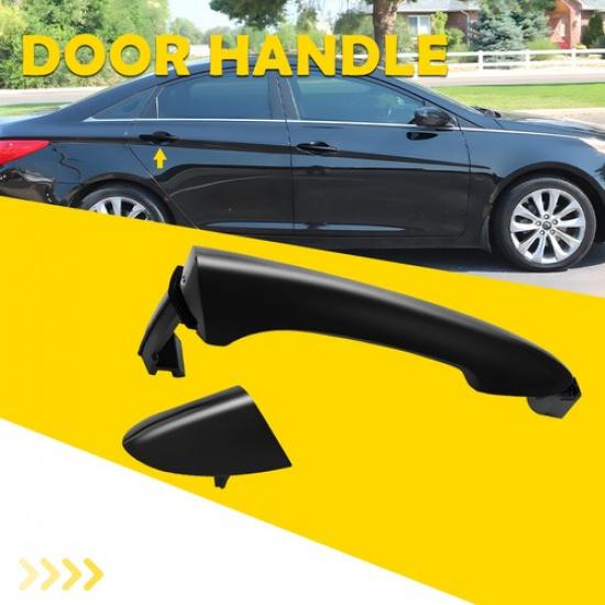 Наружная ручка задней двери водителя или пассажира, черная, для Hyundai Sonata 2011-15