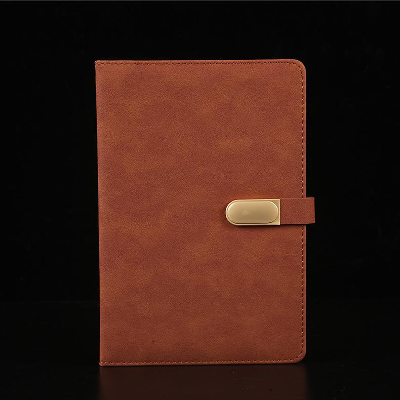 Premium Velvet Texture A5/A6 Business Notebook with Magnetic Closure A5 Gold Buckle