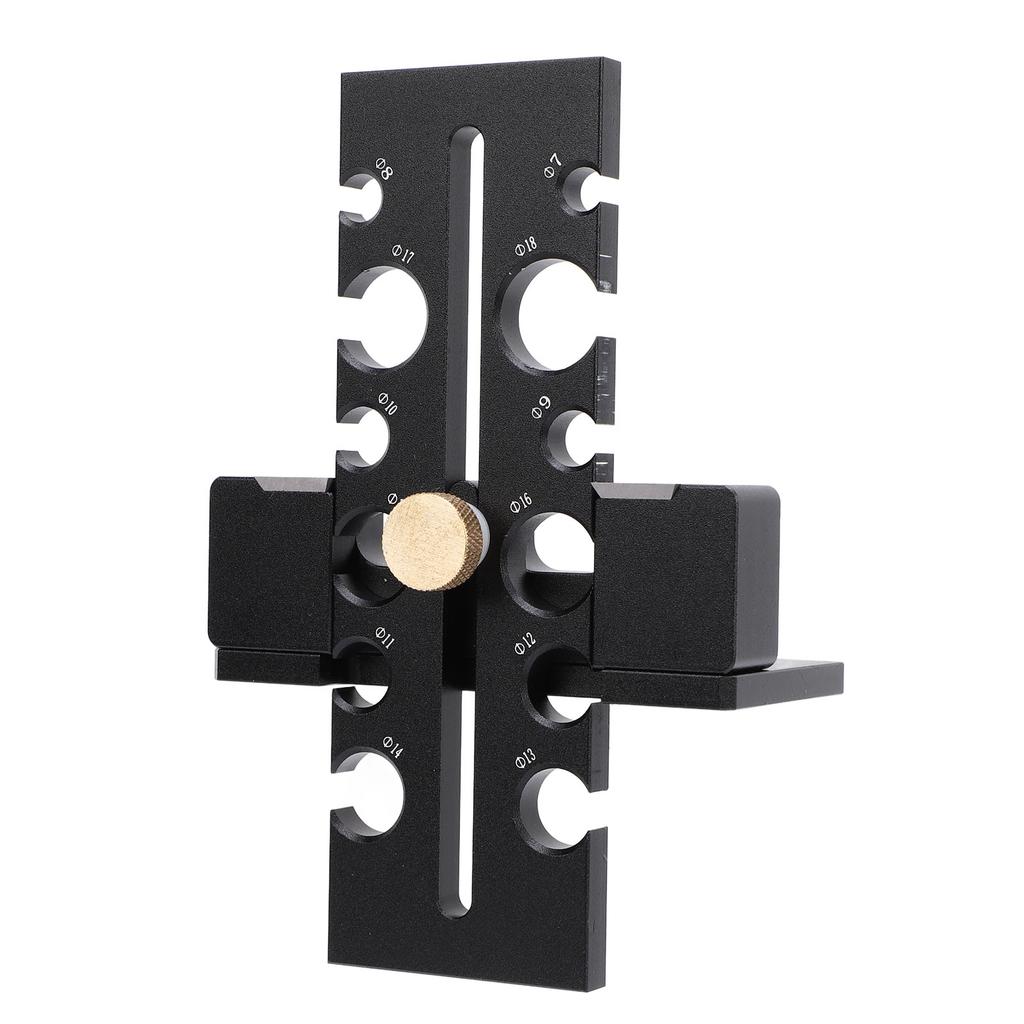 Dübelhersteller Vorrichtung Bausatz Holz 12 Löcher Verstellbare Schneidplatte Aluminiumlegierung Bohrmaschine Fräsen Rund