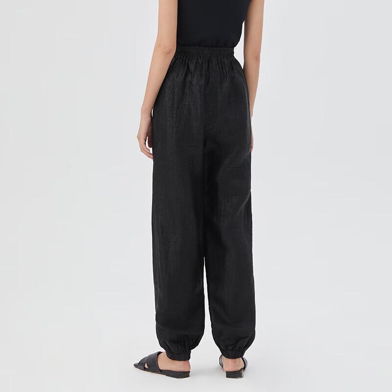 GOELIA Women's 18 Momme Silk Tapered Pants