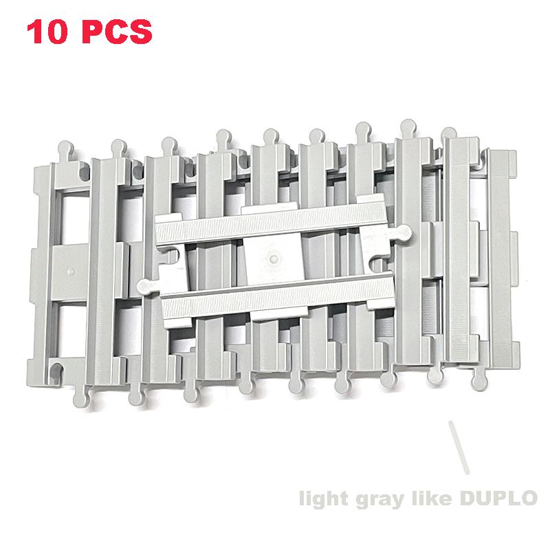 Non-Toxic Rail Transport Big Size Building Blocks Creative Track Accessories Assemble Toys For Children Bricks Compatible City Train Set
