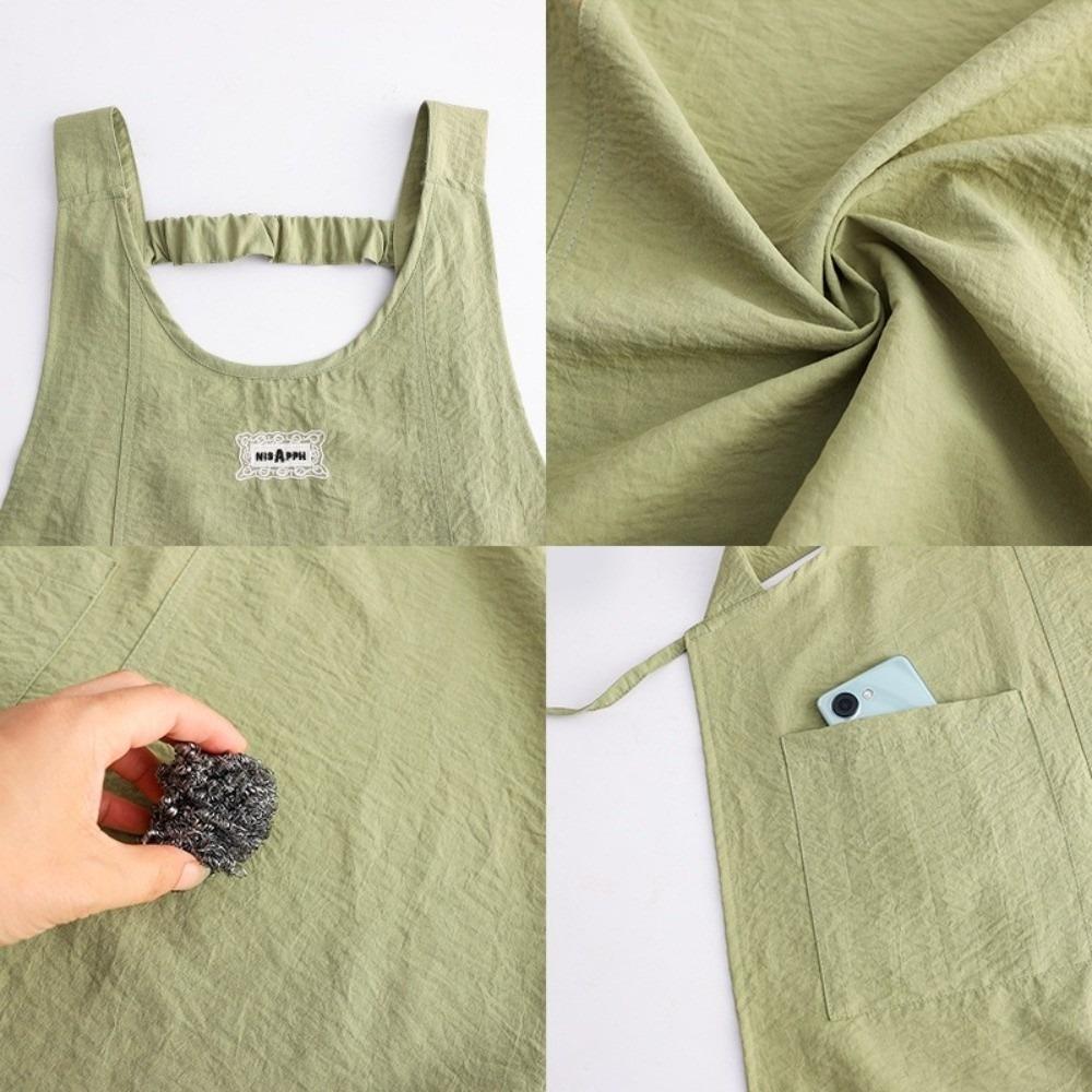 Sleeveless Water-Resistant Apron Water-Resistant Lightweight Breathable Apron Breathable Cotton-Linen Material